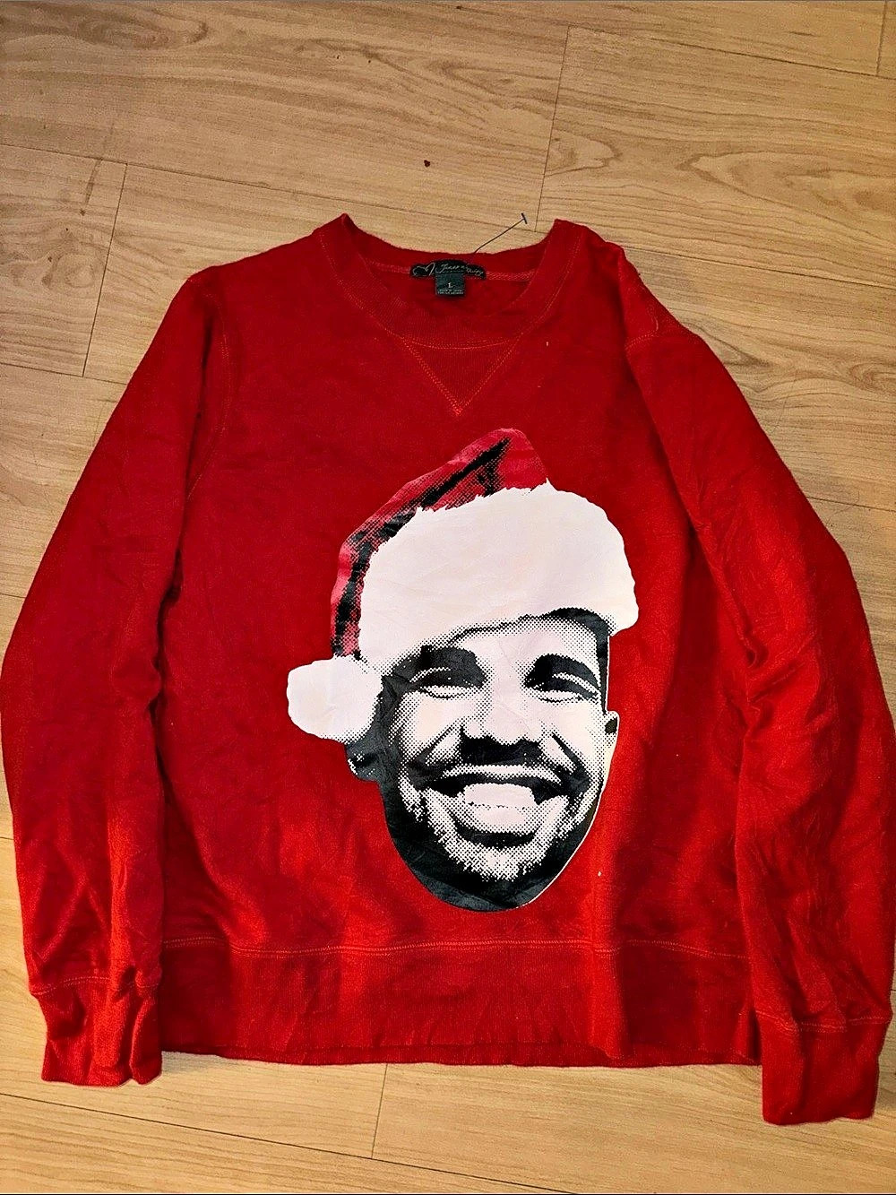 Drake  Red Graphic Sweatshirt Size Large